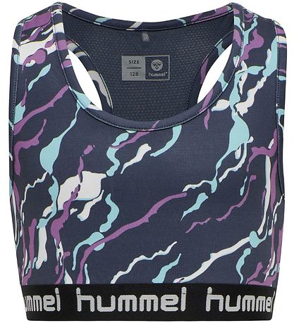 Hummel Sports Top - hmlMimmi - Dark Grey w. Pattern