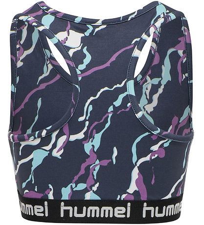 Hummel Sports Top - hmlMimmi - Dark Grey w. Pattern
