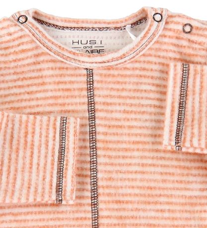 Hust and Claire Long Sleeve Top - August - Orange/White Striped