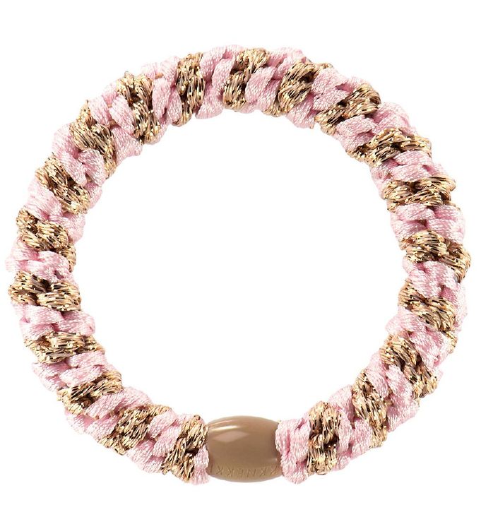 Kknekki Hårsnodd - Rosa/Beige Glitter