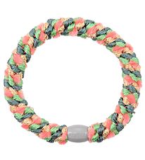 Kknekki Hair Tie - Pink/Green Velvet Glitter