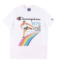 T-Shirt Champion Fashion - Blanc av. Imprimé T-Shirt Champion Fashion - Blanc av. Imprimé