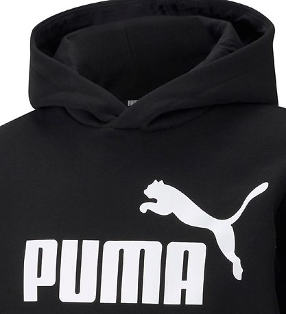 Puma Hoodie - Ess Big Logo - Black w. Print