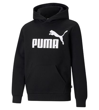Puma Hoodie - Ess Big Logo - Black w. Print