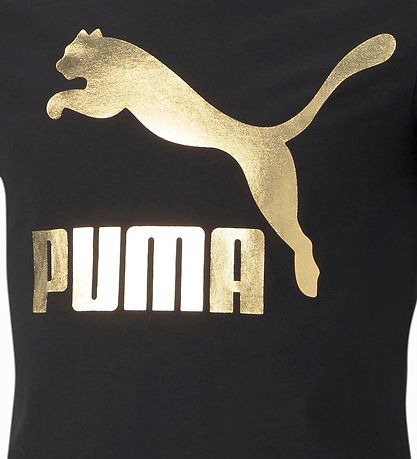 Puma T-skjorte - Klassikere - Svart m. Gullfarget trykk