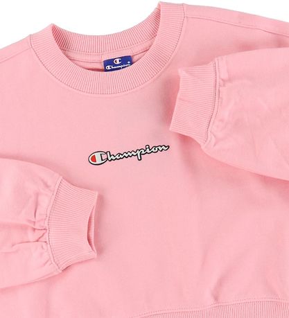 Sweat-shirt Champion Fashion - Recadré - Rose av. Logo
