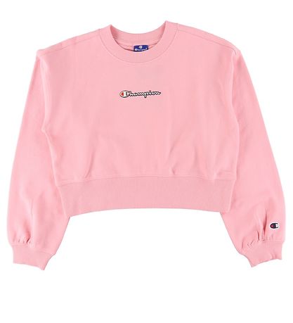 Sweat-shirt Champion Fashion - Recadré - Rose av. Logo