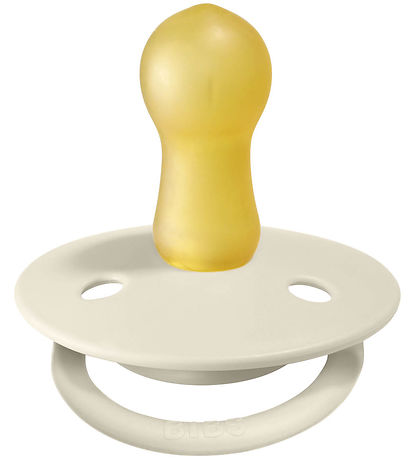 BIBS De Lux Pacifiers - Size 2 - 2-Pack - Round - Ivory/Blush