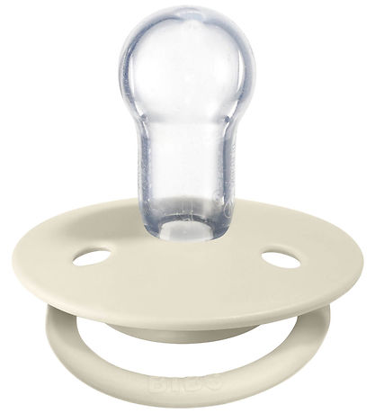 BIBS De Lux Pacifiers - Onesize - 2-Pack - Round - Ivory/Blush