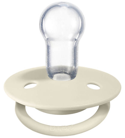 BIBS De Lux Pacifiers - Onesize - 2-Pack - Round- Ivory/Sage