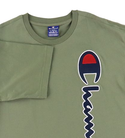 T-Shirt Champion Fashion - Vert av. Logo