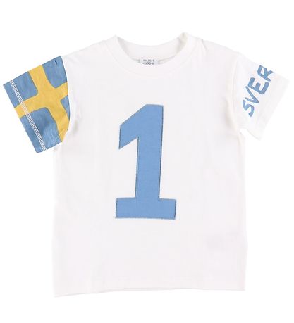 T-Shirt Hust and Claire - Arthur - Blanc av. Suède