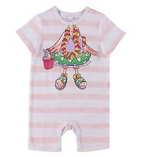 Barboteuse d'Été Stella McCartney Kids - Blanc/Rose à Rayures av