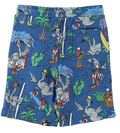 Stella McCartney Kids Sweat Shorts - Blue w. Flamingos