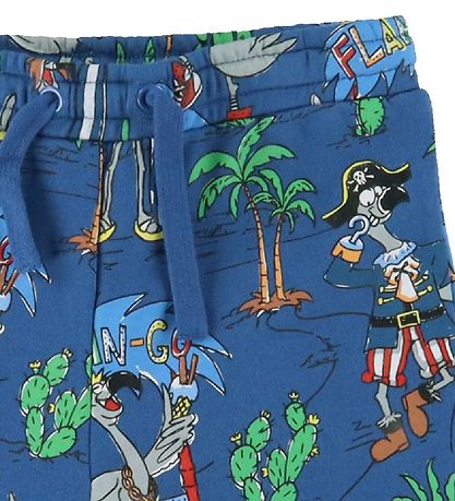 Stella McCartney Kids Sweat Shorts - Blue w. Flamingos