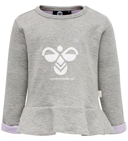 Sweat-shirt Hummel - hmlAlberte - Gris Chiné av. Imprimé Sweat-shirt Hummel - hmlAlberte - Gris Chiné av. Imprimé