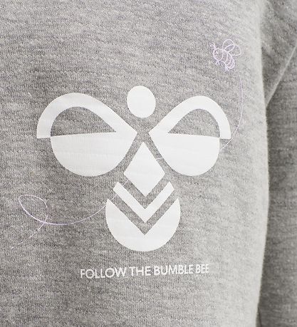 Sweat-shirt Hummel - hmlAlberte - Gris Chiné av. Imprimé Sweat-shirt Hummel - hmlAlberte - Gris Chiné av. Imprimé