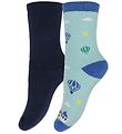 Melton Socken - George - 2er-Pack - Navy/Hellblau Melton Socken - George - 2er-Pack - Navy/Hellblau