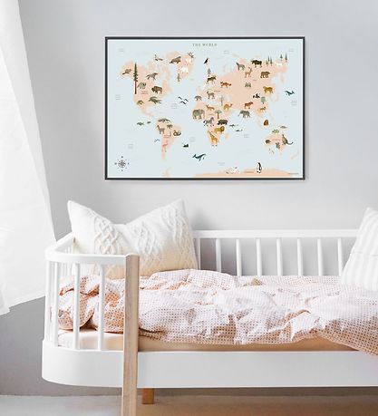 Vissevasse Poster - 50x70 - World Map Animal