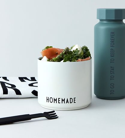 Design Letters Cutlery - 2-pack - To Go - Black/White w. Text