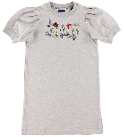 GANT Mekko - Flower Logo - Vaaleanharmaa melange, Kukat