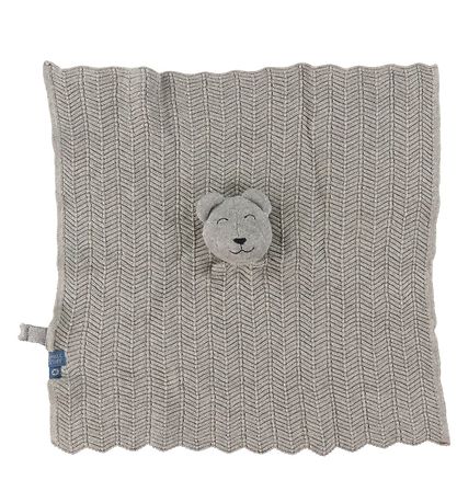 Doudou Smallstuff - 35x35 cm - Gris Chiné av. Peluche