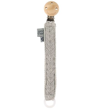 Smallstuff Pacifier Clip - Crochet - Grey Melange