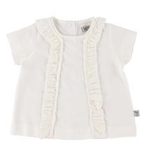 Wheat T-shirt - Blouse Nicoline - White Wheat T-shirt - Blouse Nicoline - White