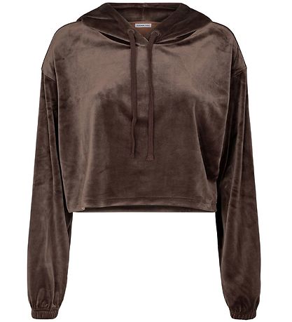 Designers Remix Hoodie - Velvet - Cropped - Frances - Mud Designers Remix Hoodie - Velvet - Cropped - Frances - Mud
