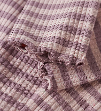 Name It Leggings - Rib - NmfVemma - Toadstool/Burnished Lilac