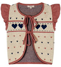 Fliink Waistcoat - Cotton/Wool - Nova - Multi Heart - Sandshell