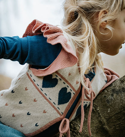 Fliink Waistcoat - Cotton/Wool - Nova - Multi Heart - Sandshell