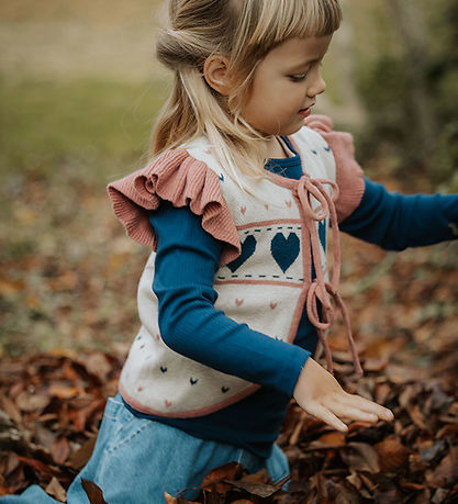 Fliink Waistcoat - Cotton/Wool - Nova - Multi Heart - Sandshell