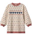 Fliink Dress - Cotton/Wool - Nova - Multi Heart - Sandshell
