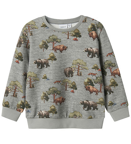 Sweat-shirt Name It - NmmOline - Grey Melange Sweat-shirt Name It - NmmOline - Grey Melange