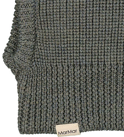 MarMar Balaclava - Wool - 2-layer - Knitted - Olive Leaf Melange MarMar Balaclava - Wool - 2-layer - Knitted - Olive Leaf Melange