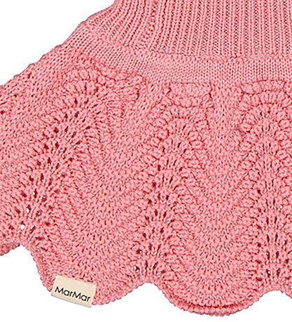 MarMar Balaclava - Wool/Cotton - 2-layer - Knitted - Raspberry