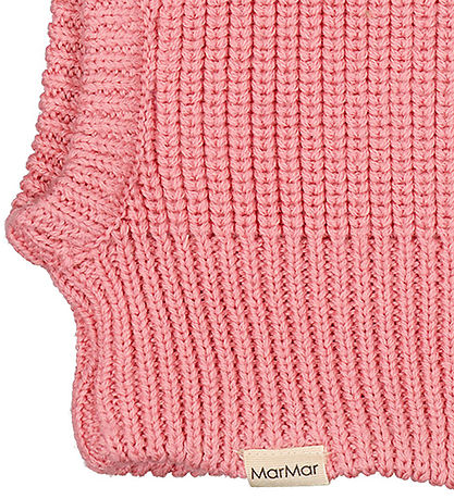 MarMar Balaclava - Wool/Cotton - 2-layer - Knitted - Raspberry