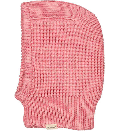 MarMar Balaclava - Wool/Cotton - 2-layer - Knitted - Raspberry