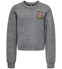 Kids Only Blússa - Prjónað - KogTeddy - Medium+ Grey Melange/Ted Kids Only Blússa - Prjónað - KogTeddy - Medium+ Grey Melange/Ted