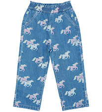 Copenhagen Colors Jeans - Frill Taille & Unicorn Print - Blauw