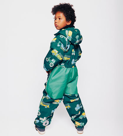 Småfolk Snowsuit - Evergreen w. Vehicles Småfolk Snowsuit - Evergreen w. Vehicles