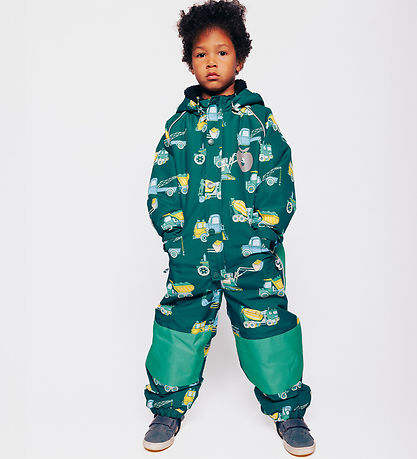 Småfolk Snowsuit - Evergreen w. Vehicles Småfolk Snowsuit - Evergreen w. Vehicles