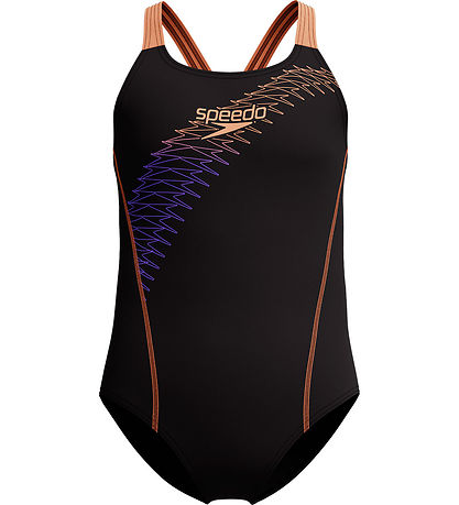 Maillot de Bain Speedo - Médaillé - Noir/Pêche Maillot de Bain Speedo - Médaillé - Noir/Pêche