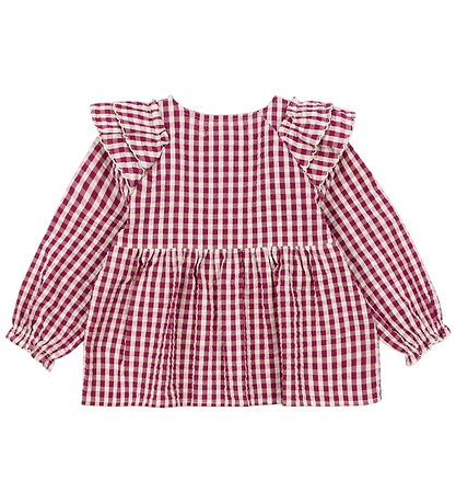 Chemise Konges Sløjd - Kim - Vérification de la sangria/beurre Chemise Konges Sløjd - Kim - Vérification de la sangria/beurre