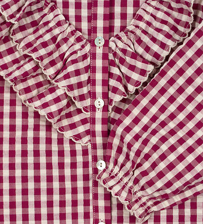Chemise Konges Sløjd - Kim - Vérification de la sangria/beurre Chemise Konges Sløjd - Kim - Vérification de la sangria/beurre
