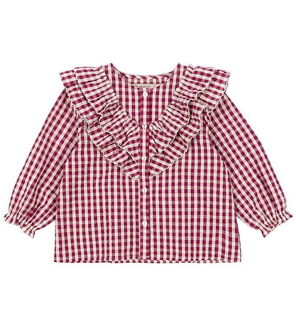 Chemise Konges Sløjd - Kim - Vérification de la sangria/beurre Chemise Konges Sløjd - Kim - Vérification de la sangria/beurre