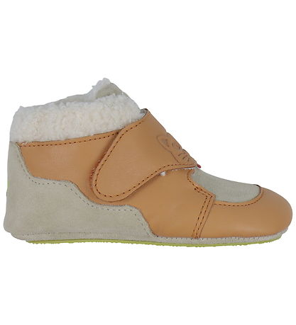 Affenzahn Slippers w. Lining - Noos - Leather - Growy CAT - Brow