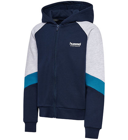 Hummel Hoodie - hmlJR - w. Zipper - Dress Blues