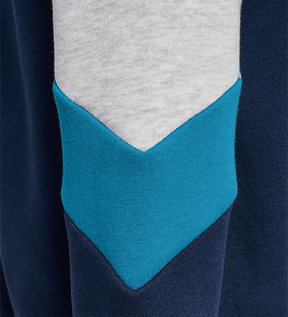 Hummel Hoodie - hmlJR - w. Zipper - Dress Blues
